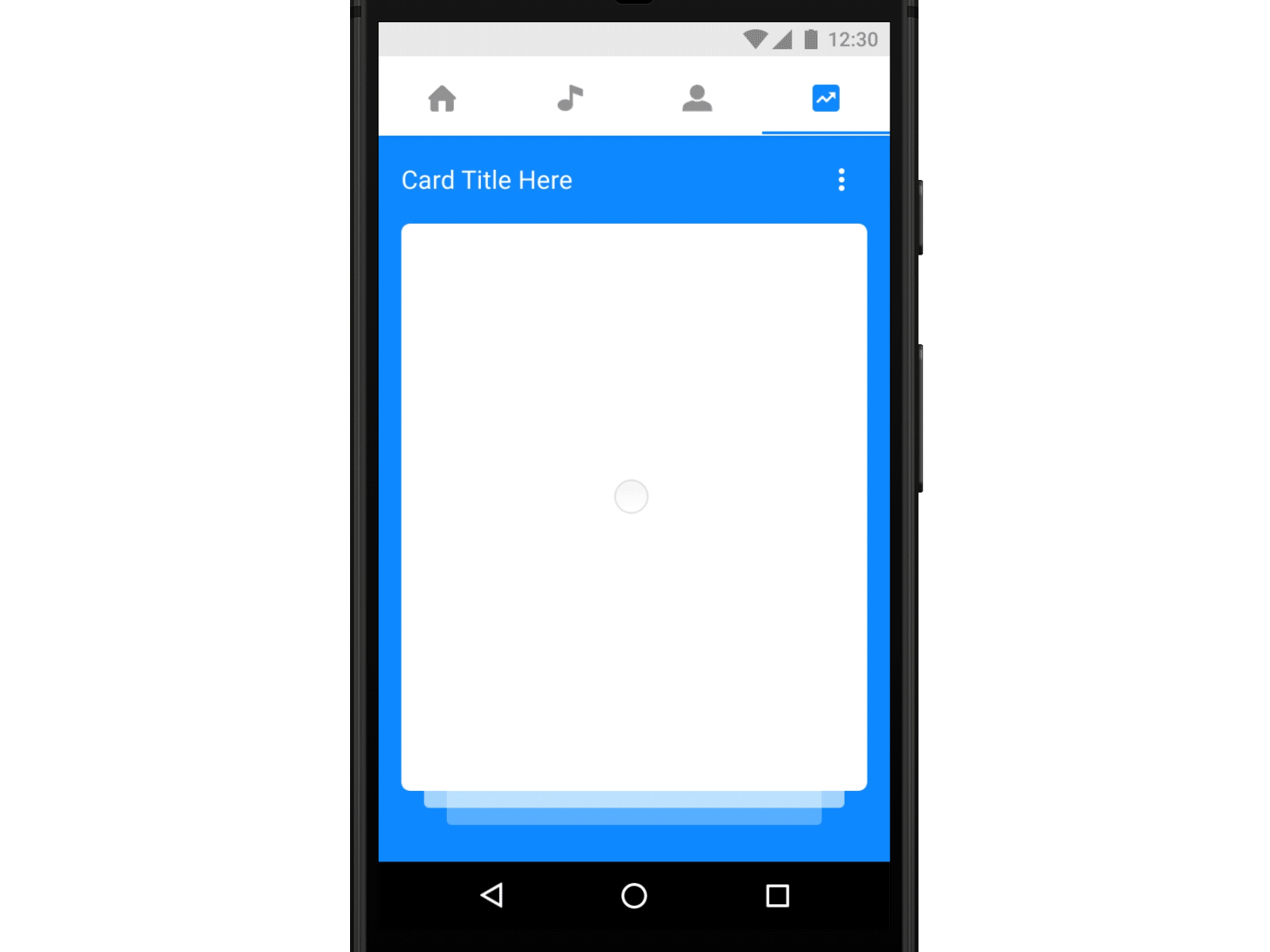A card interaction prototype (v1) used in the Discover project