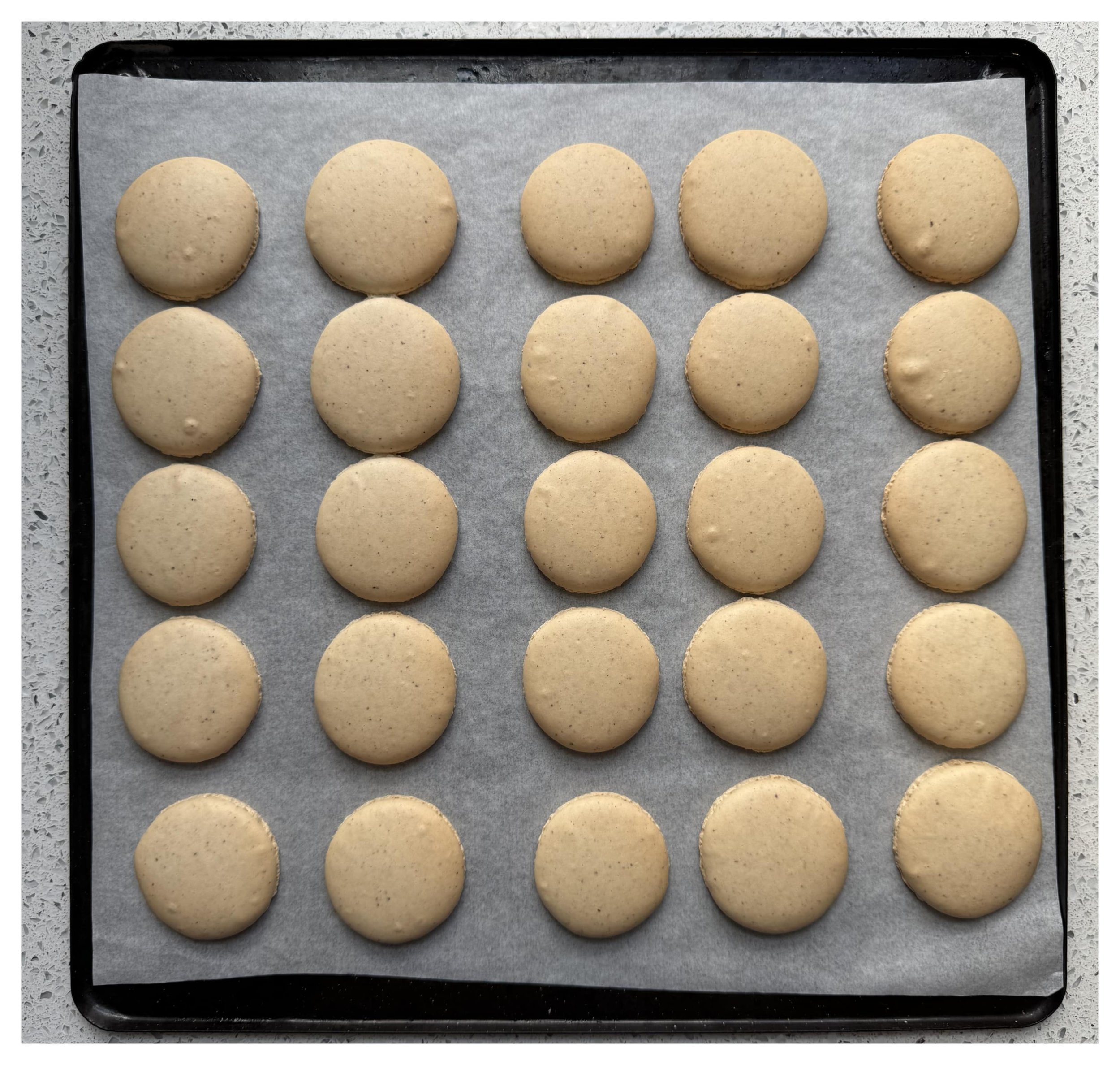 White Chocolate and Hazelnut Macarons