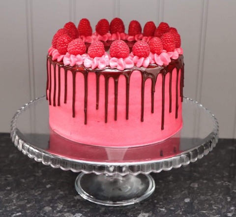 Chocolate and Raspberry Drip Cake
