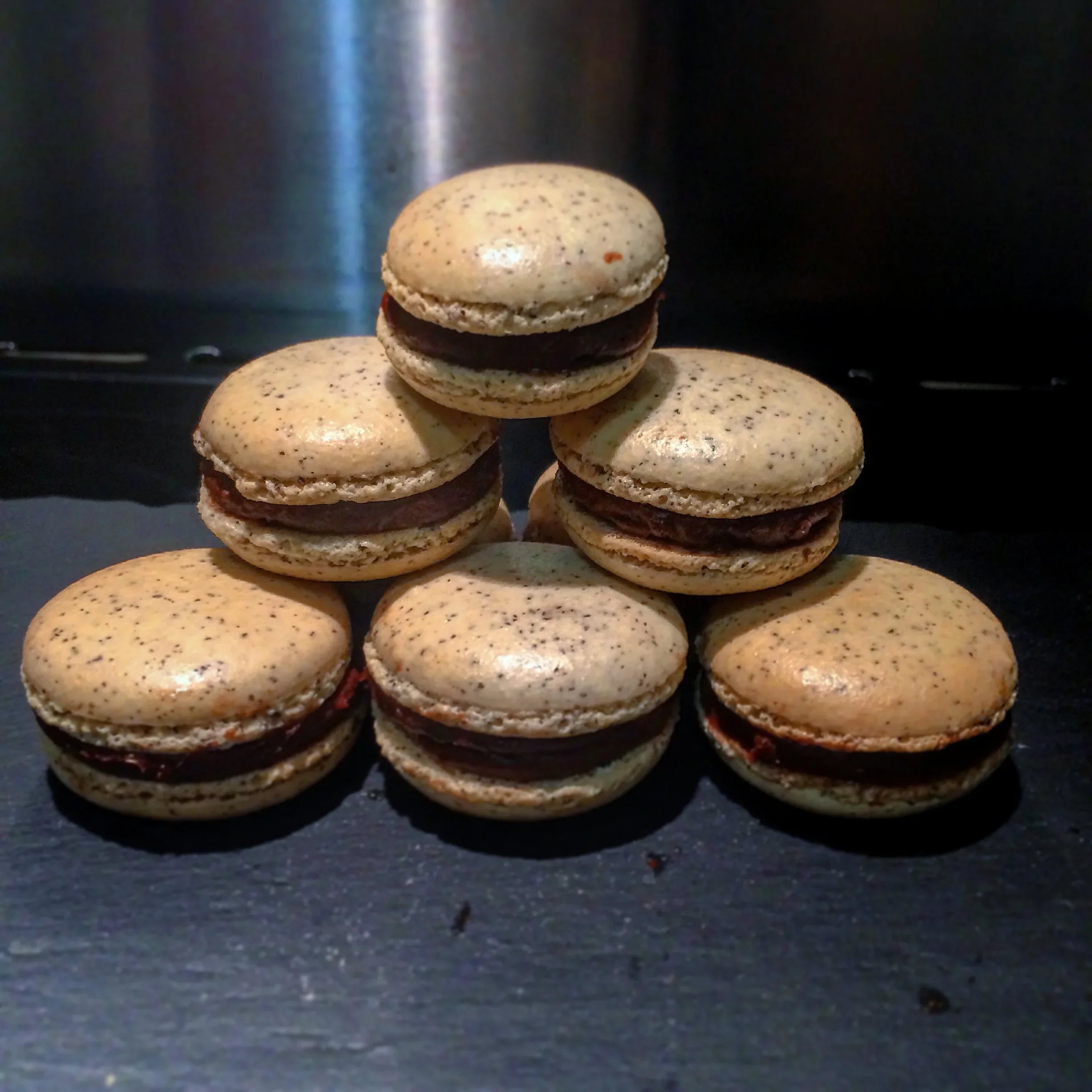 Chai Spiced Macarons with Chocolate Orange Ganache