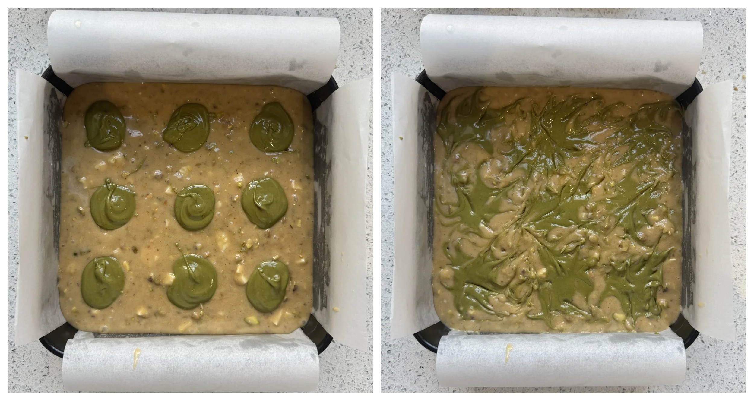 White Chocolate and Pistachio Blondies