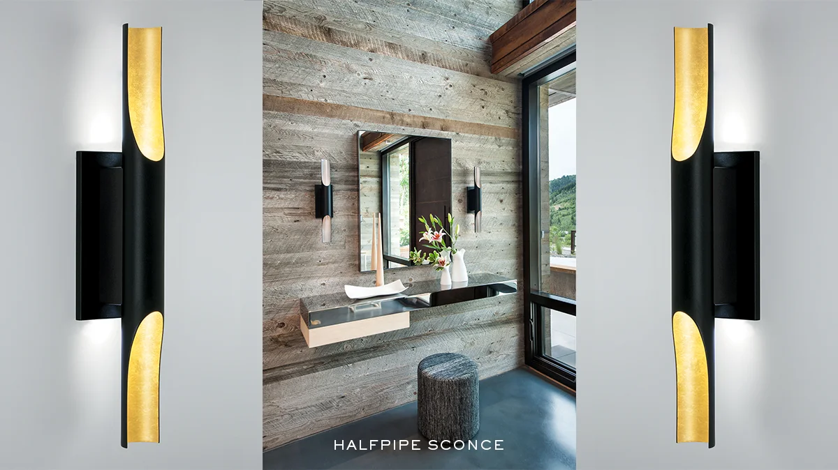 Halfpipe Sconce by Michael Wolk