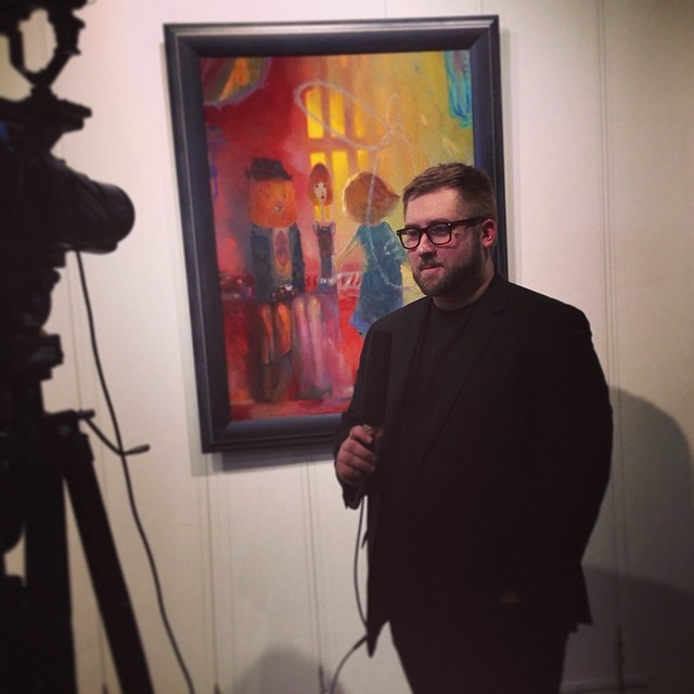 Mr. Langley being interviewed at the AFA Gallery in Soho, New York, March 2014