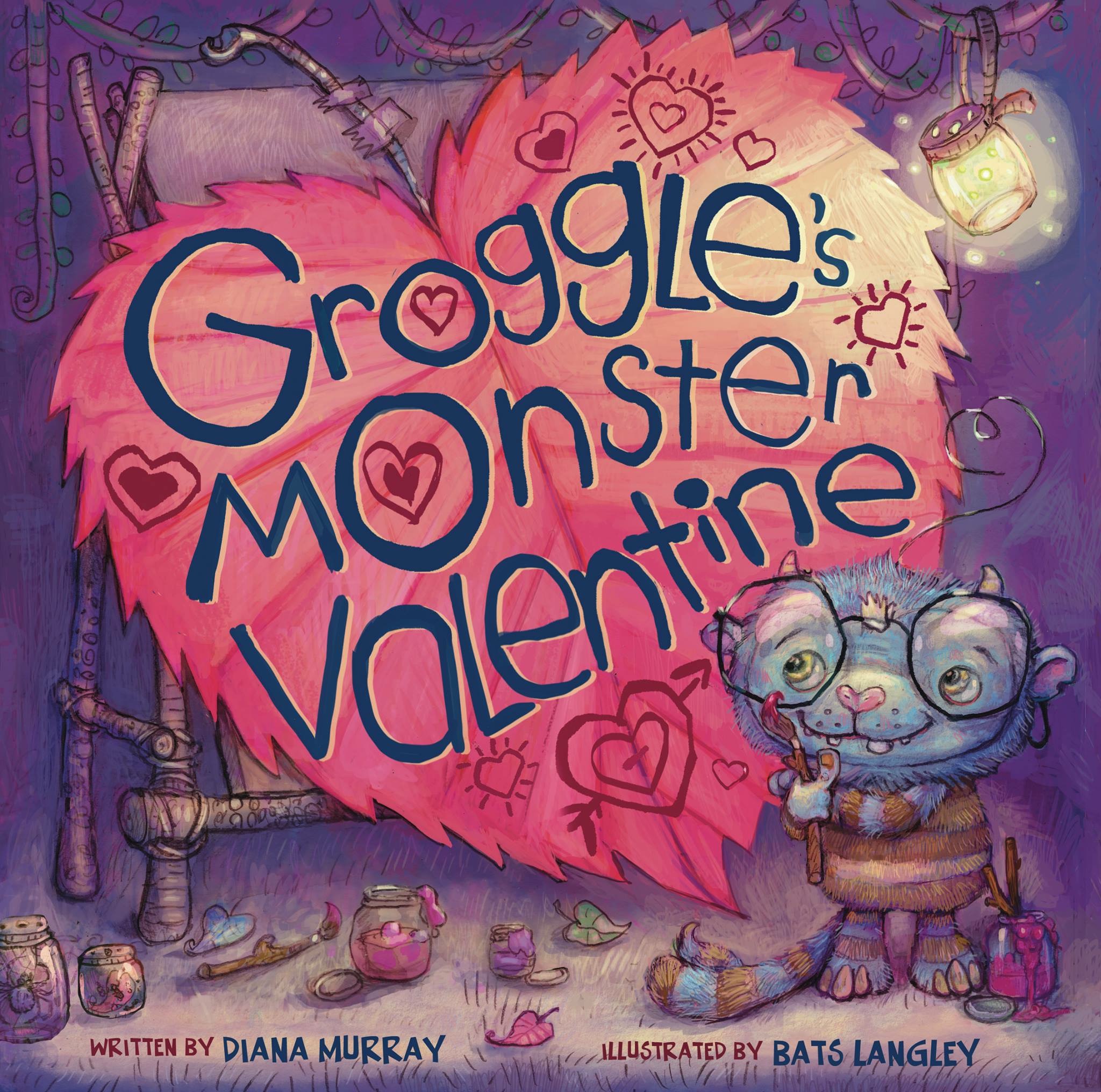 Cover of Groggle's Monster Valentine, out January 2017 on Sky Pony Press