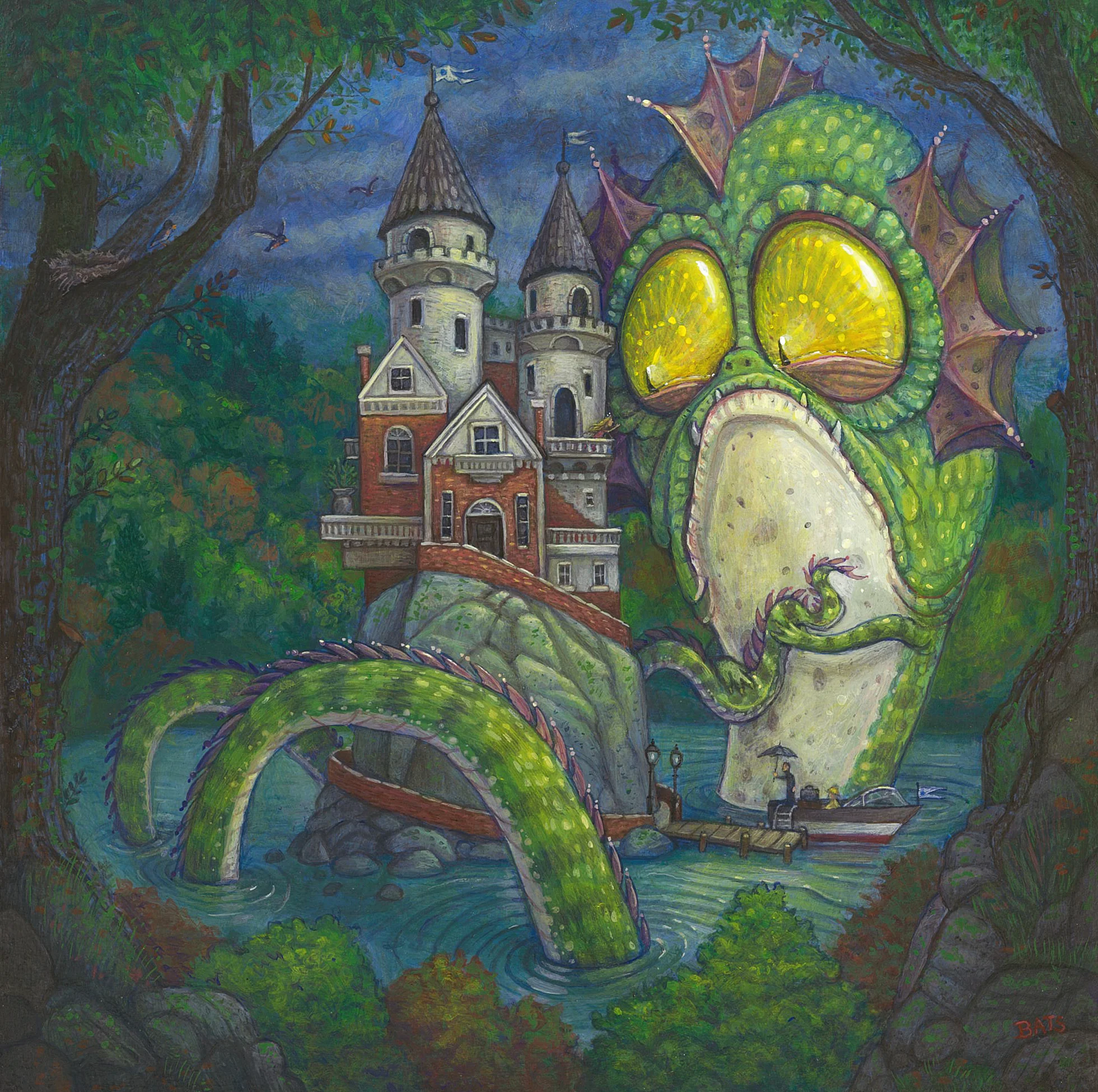 The Day Princess Pea Left The Castle -Painting for the Napoleon Complexity show at the AFA Gallery in Soho NYC 2016