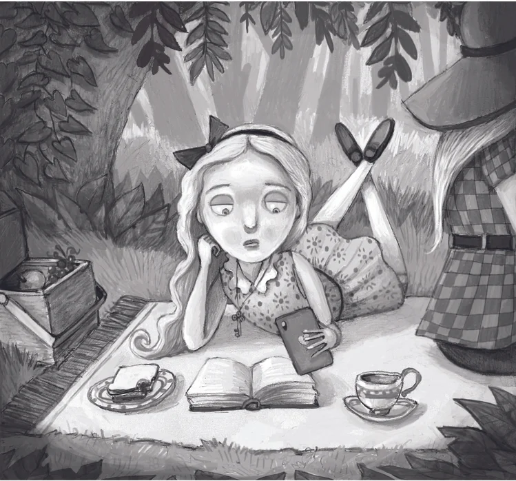 Interior art from "Alice's Adventures in #Wonderland"