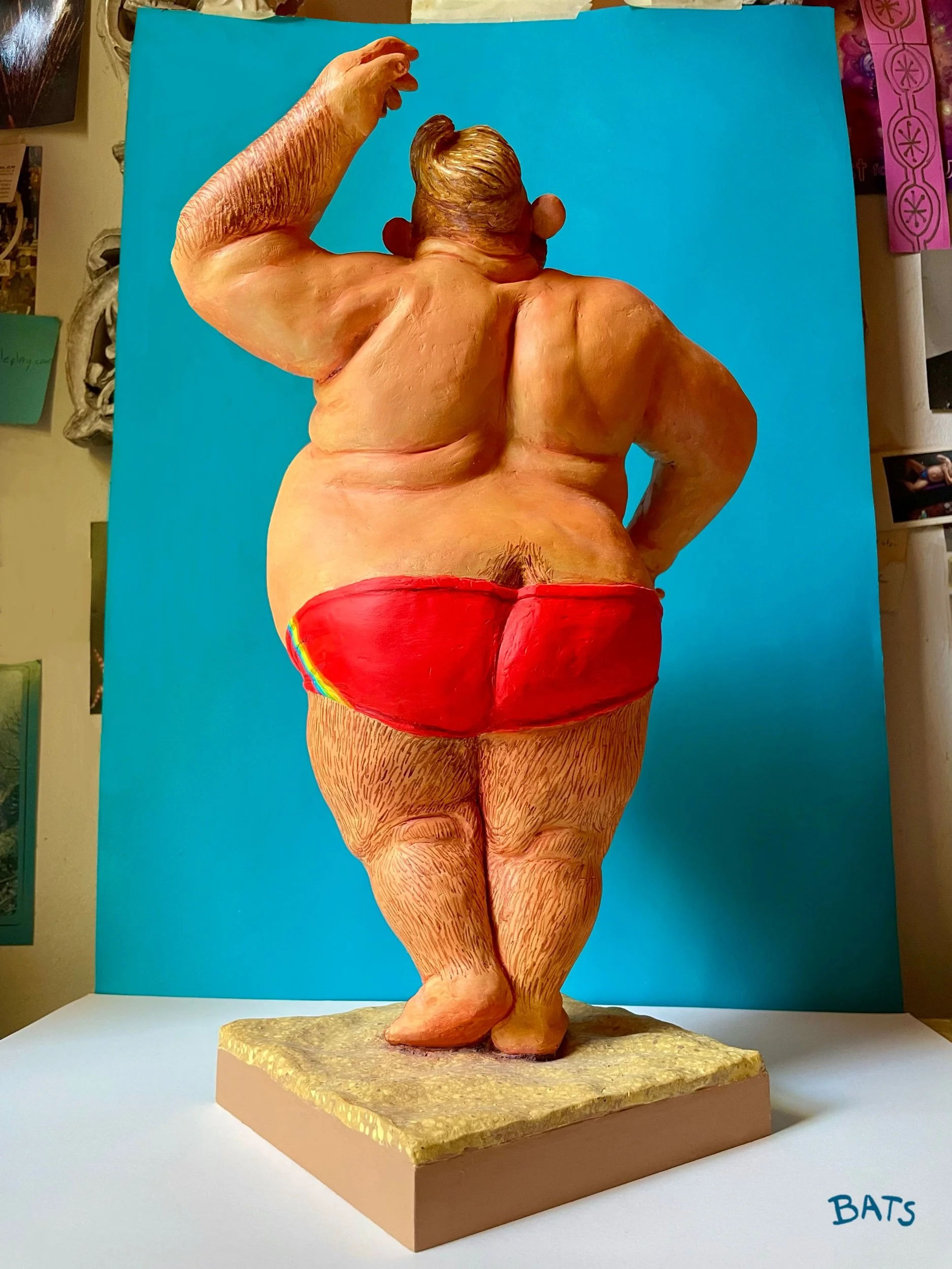“GUS: Free Yourself”, 2022, Mixed Media Sculpture, 14” X 9” X 7.25”