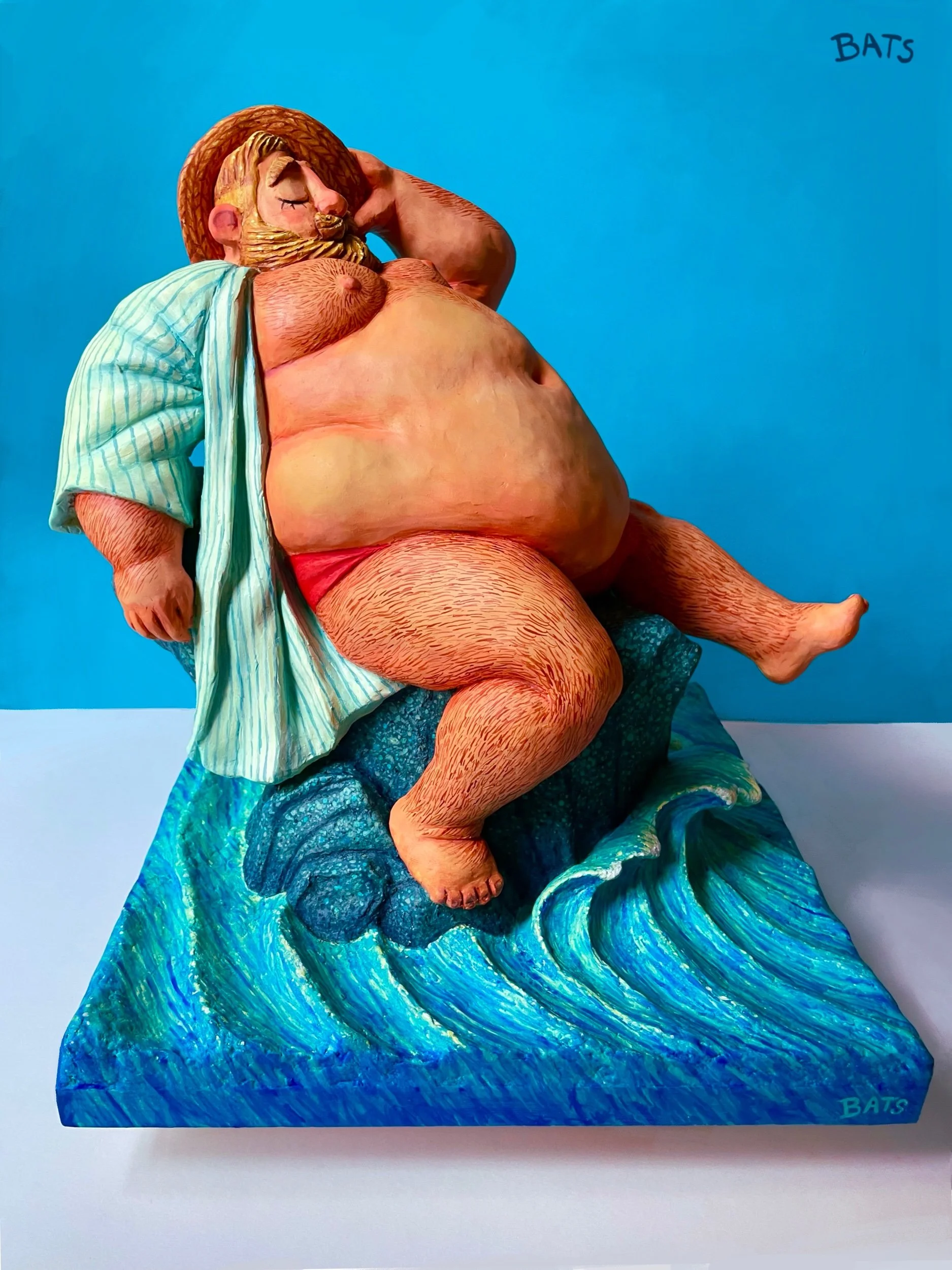 "GUS: On the Rocks", "GUS: On the Rocks", 2023, Mixed Media Sculpture, 13” X 12” X 12”