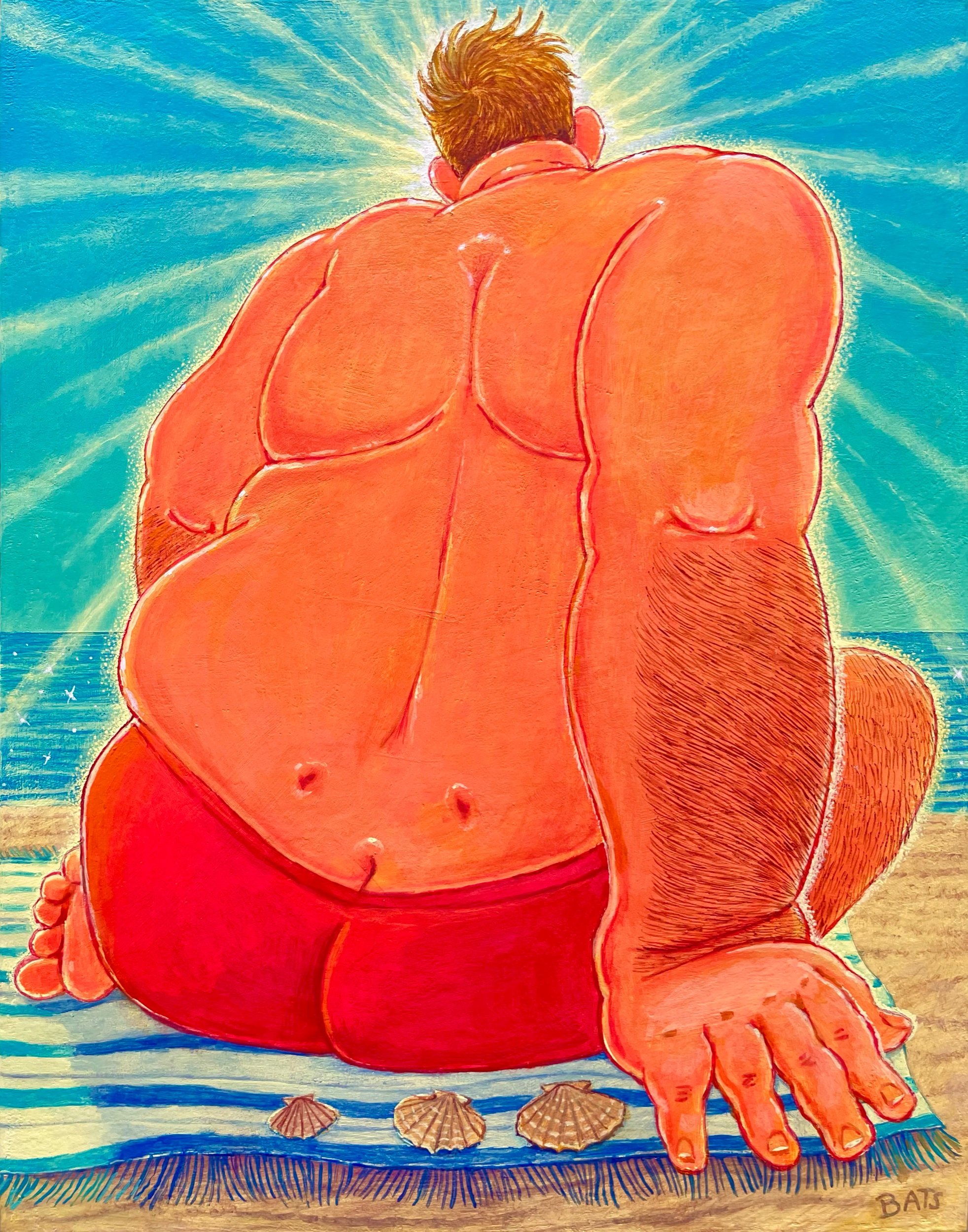 “GUS: Backlit”, 2024, Acrylic on Panel, 11” X 14”