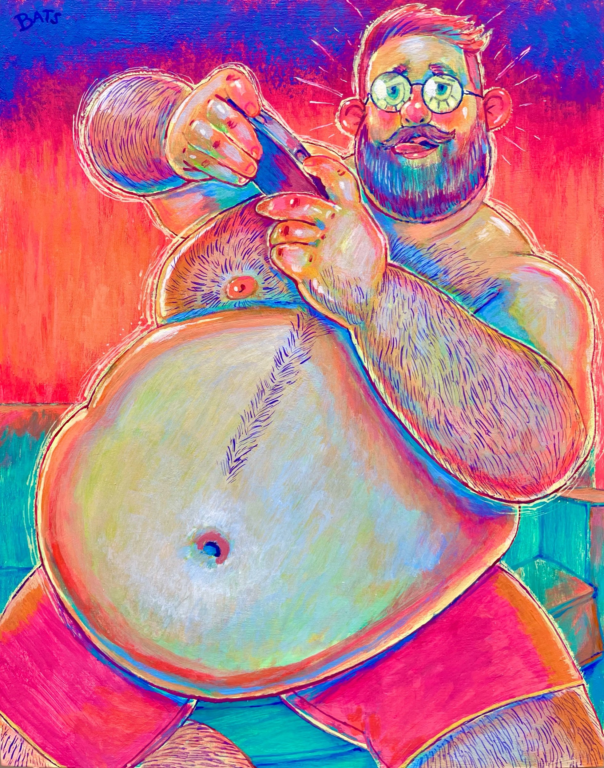 “GUS: Game Boy”, 2024, Acrylic on Panel, 11” X 14”