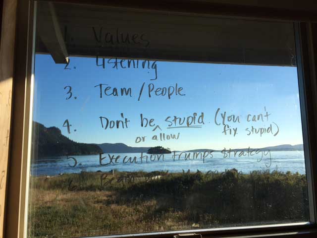 The ultimate white board. June 2016.