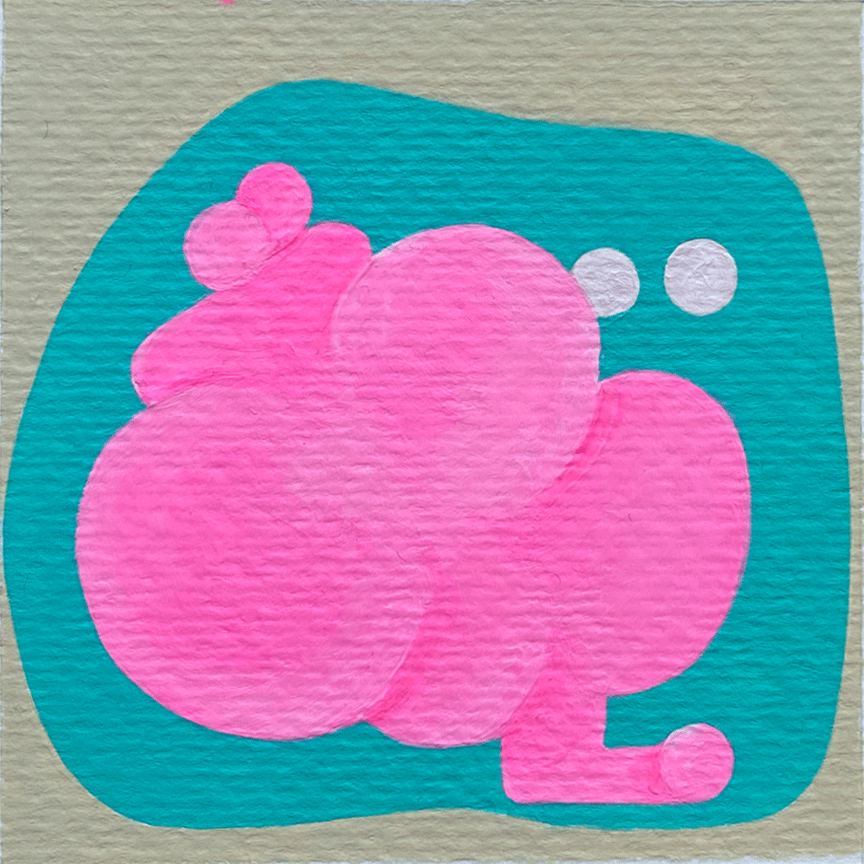  Acrylic painting 4”x 4”   2022 