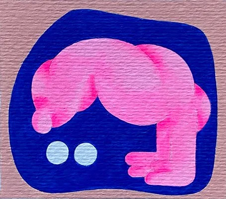  Acrylic painting 4”x 4”   2022 