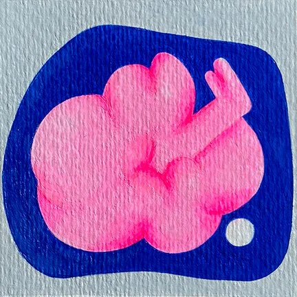  Acrylic painting 4”x 4”   2022 