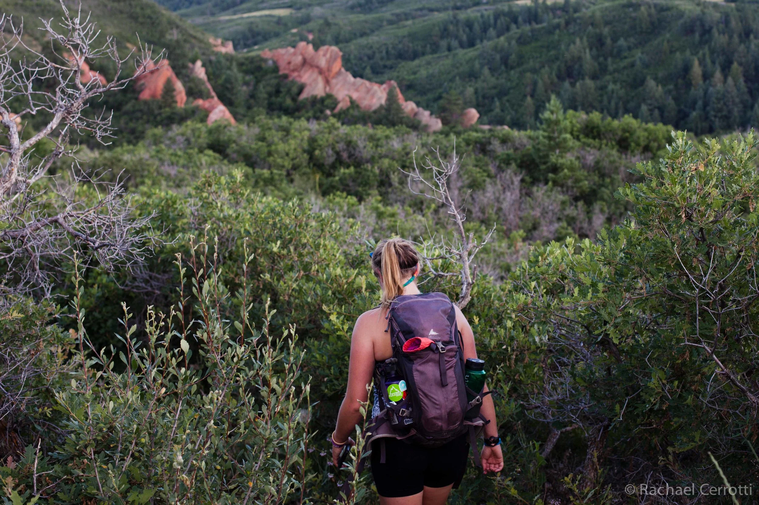 My dear friend Kiersten leads me through Roxborough State Park.