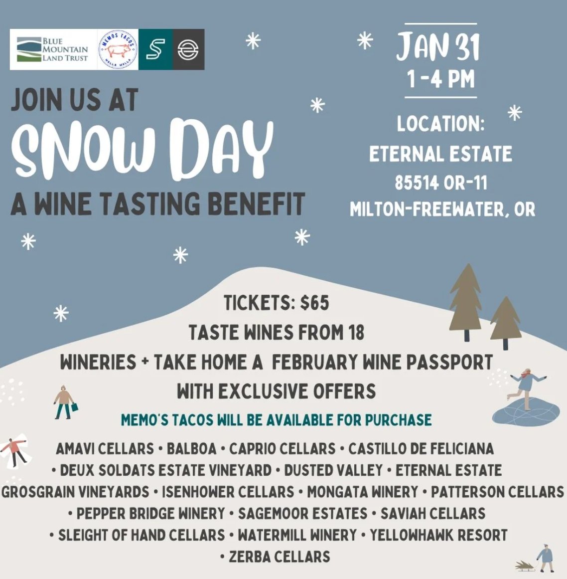 Walla Walla Snow Days Kickoff Grand Tasting at Eternal Wines