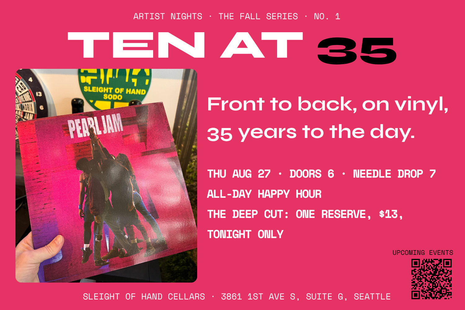 Ten at 35 · A Pearl Jam Artist Night