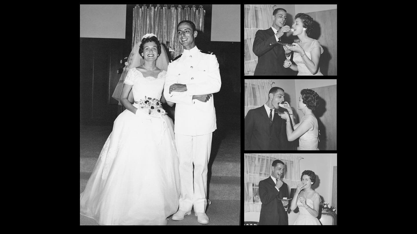 60 years ago, today, my parents were married. My Mom had just turned 22, and my Dad 23.
.

They each had graduated from college just days before, my Mom from the University of Georgia, and my Dad from the University of New Mexico, where they had met 