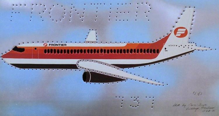  A Boeing 737 airliner outlined by Tom Frye. 