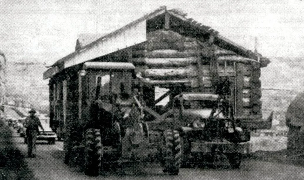 Transporting the cabin in 1954