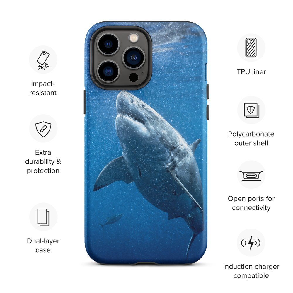 Tough Case for iPhone® Great White Shark Rising-One Ocean Designs, One  ocean Clothing, One Ocean Hawaii, Shop One Ocean, One Ocean shark  clothes-One Ocean