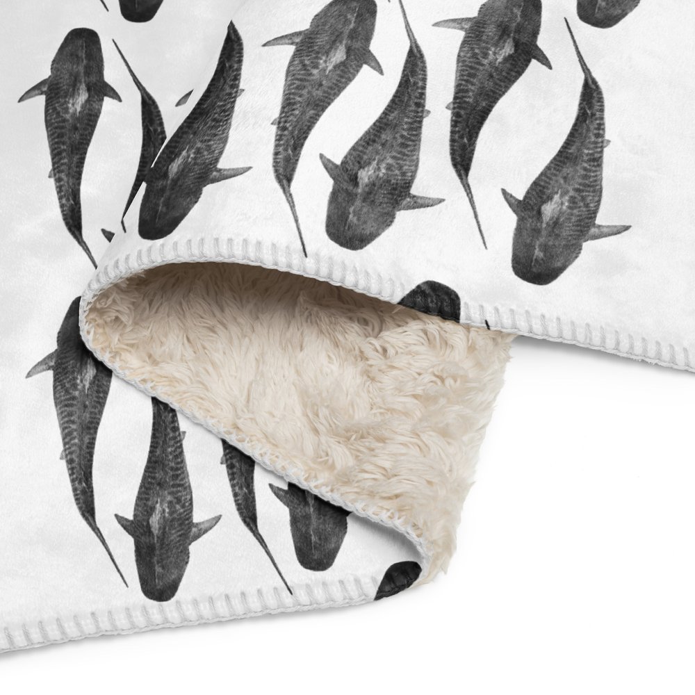 Shark Sherpa blanket-One Ocean Designs, One ocean Clothing, One