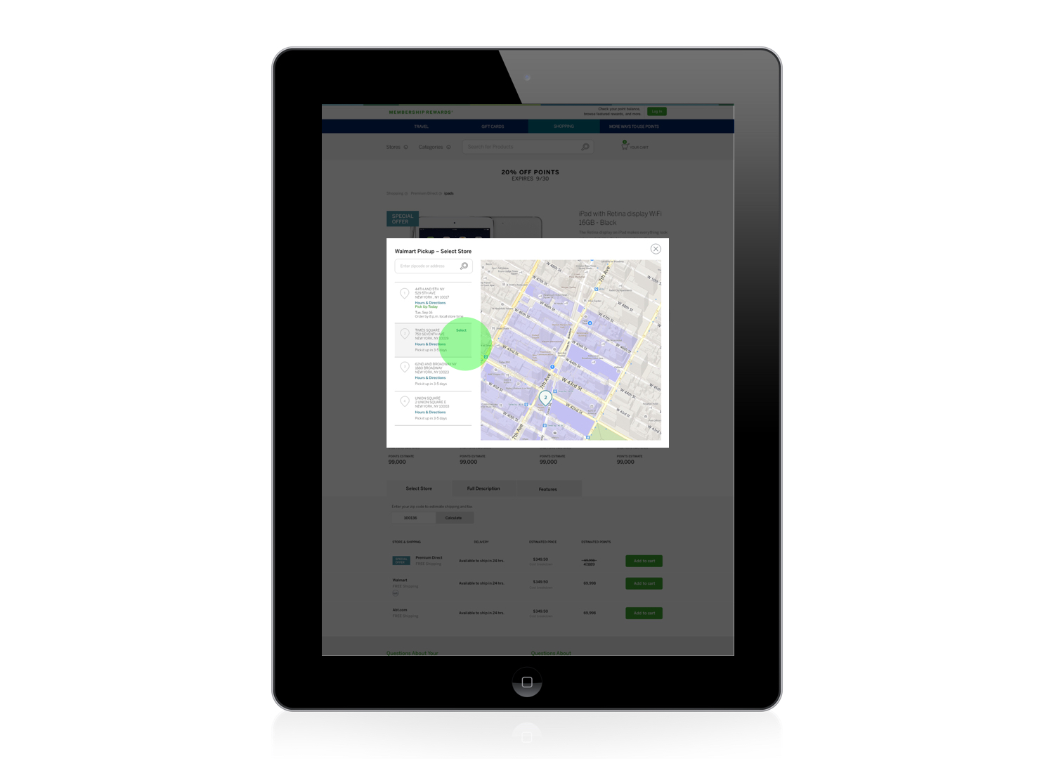 Find the closest Walmart by zipcode.