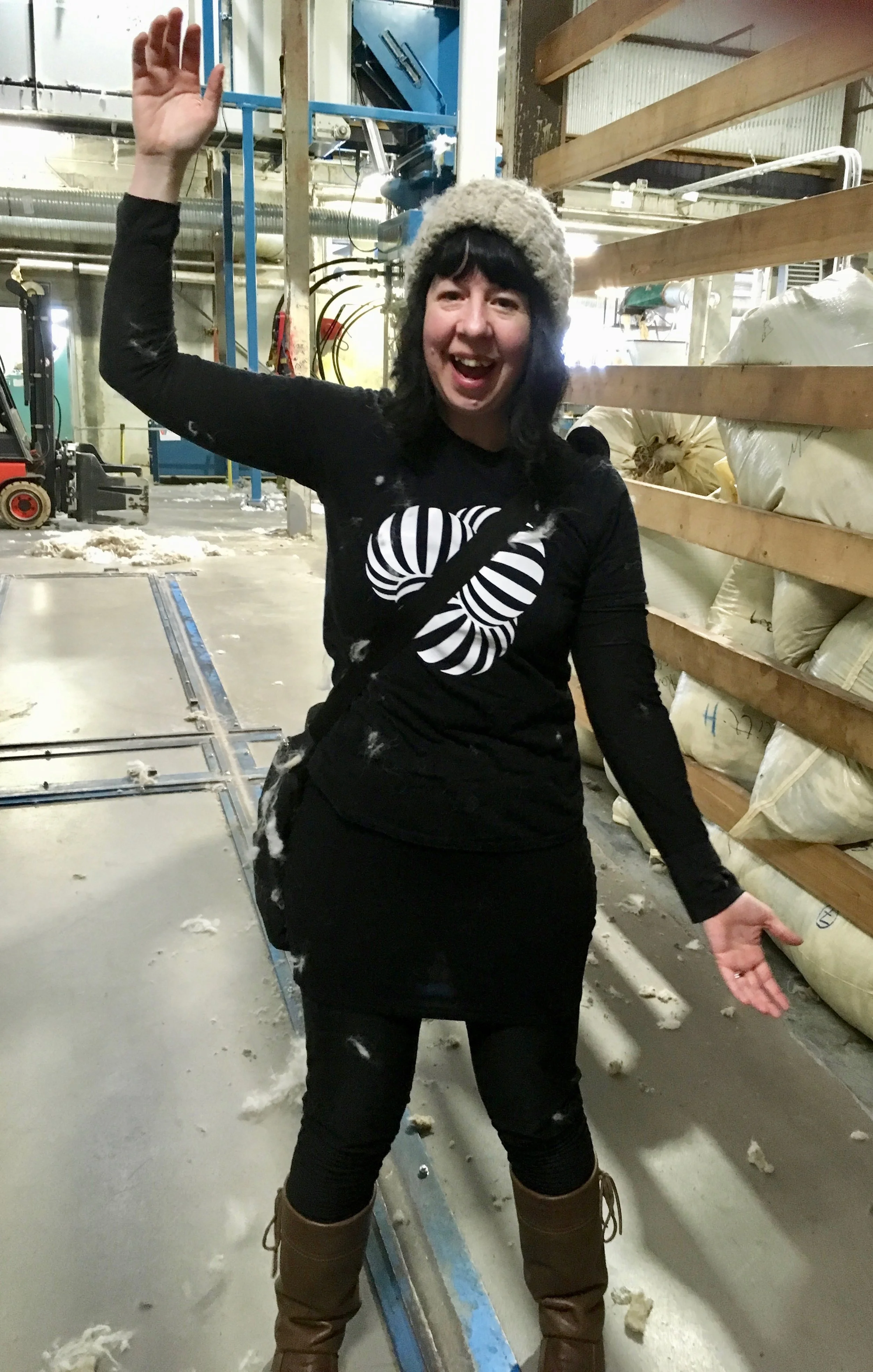 Author in Wonderla…the wool washing facility!