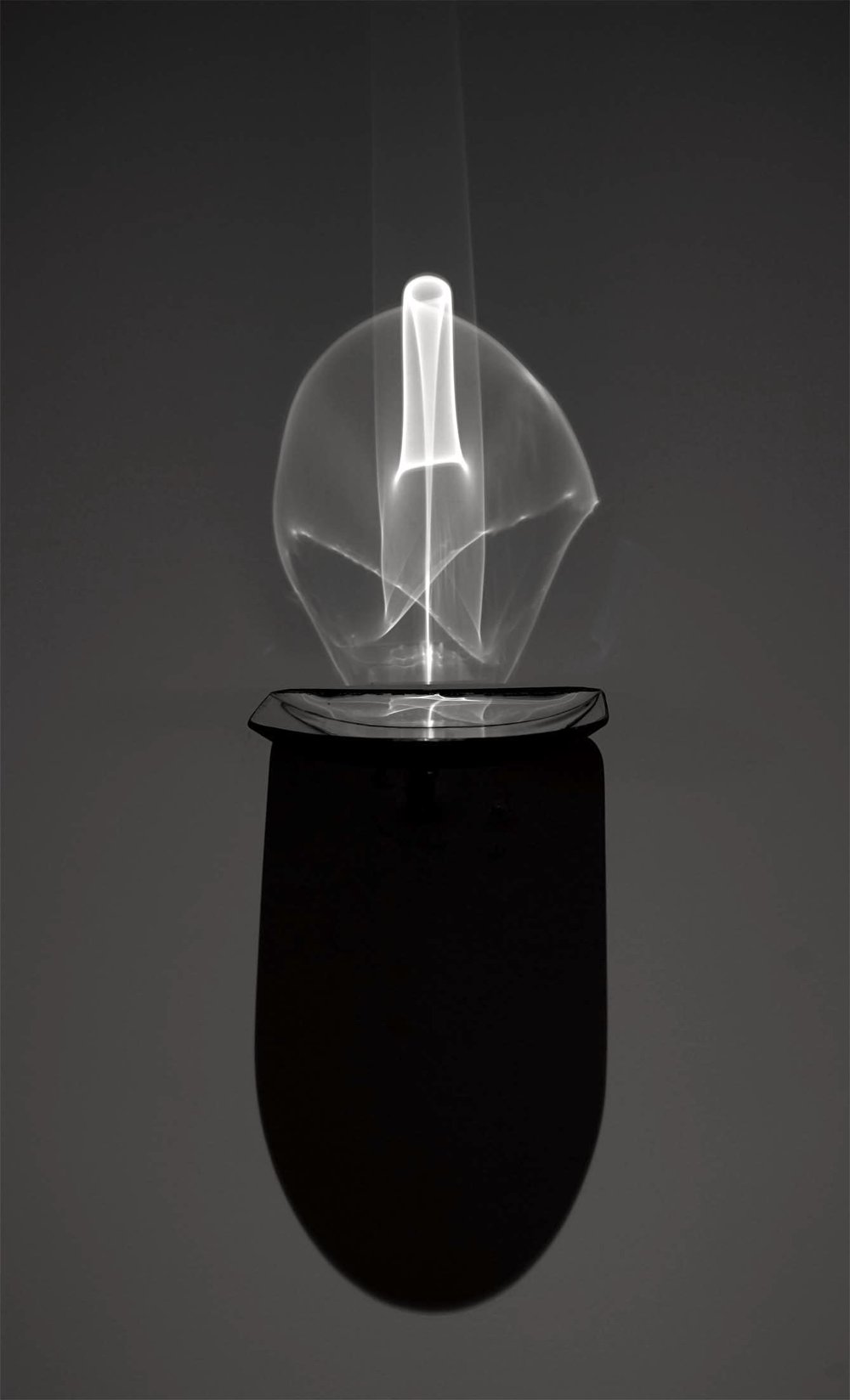 SHROUD (2022) | Glass, steel, LED light | 12 × 5 × 5 in.