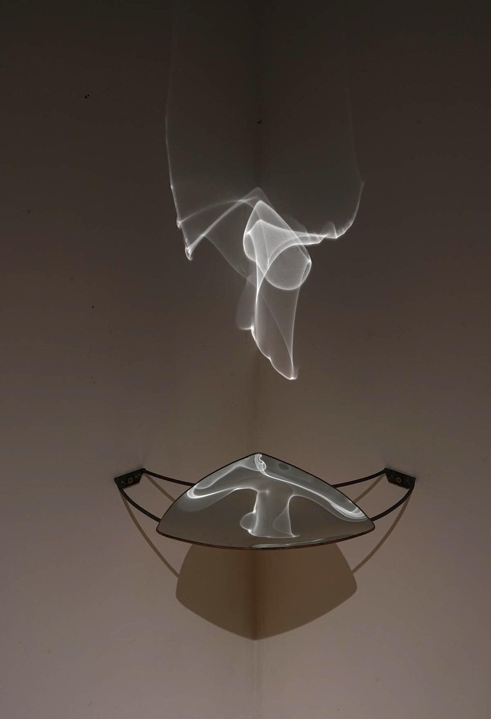 GYRATION (2022) | Glass, steel, LED light | 40 × 16 × 16 in.