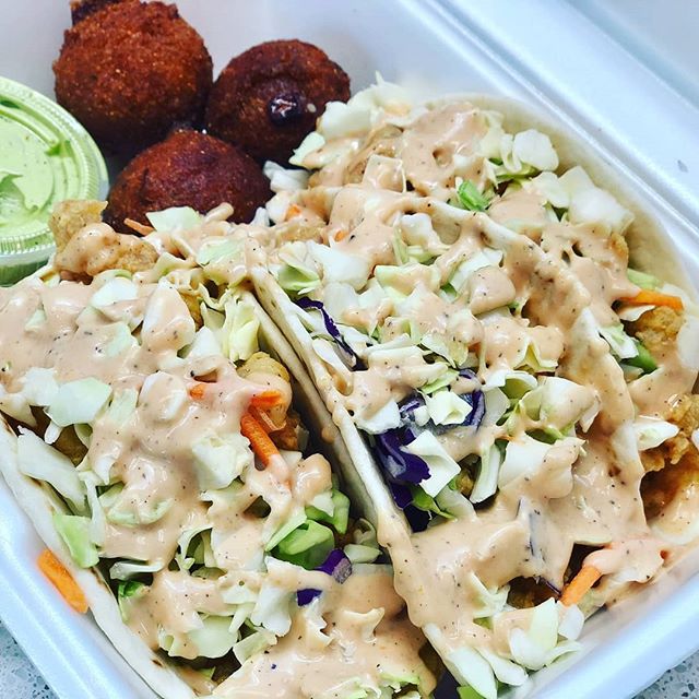 Not a chicken sandwich. #crispycatch #reelfood #reeltacos #fishtacos #hushpuppies #cilantrolimesauce #ftw