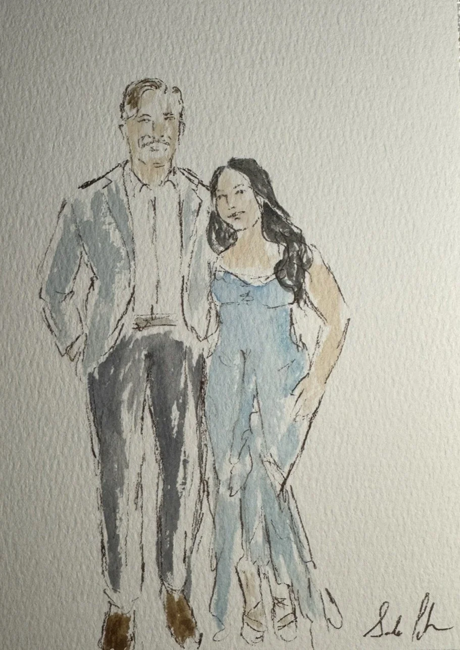 Watercolor Guest Portrait Simple Style