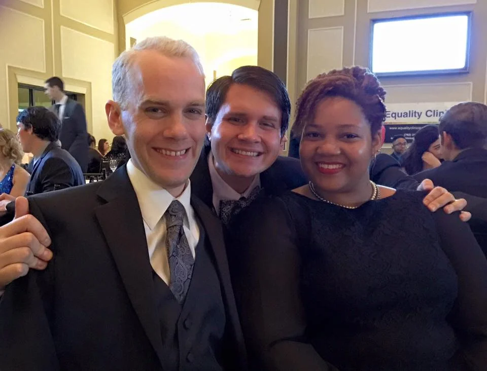 ALAS Interpreter Caleb Rivera and Clínica Coordinators Matt Rivera and Carmen Collins