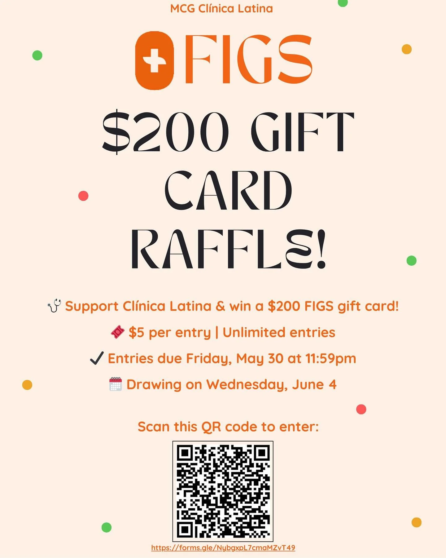 Announcing our $200 FIGS SCRUBS GIFT CARD raffle! $5 per entry due May 30 🎟️🎉 Click the link in our bio to enter!
