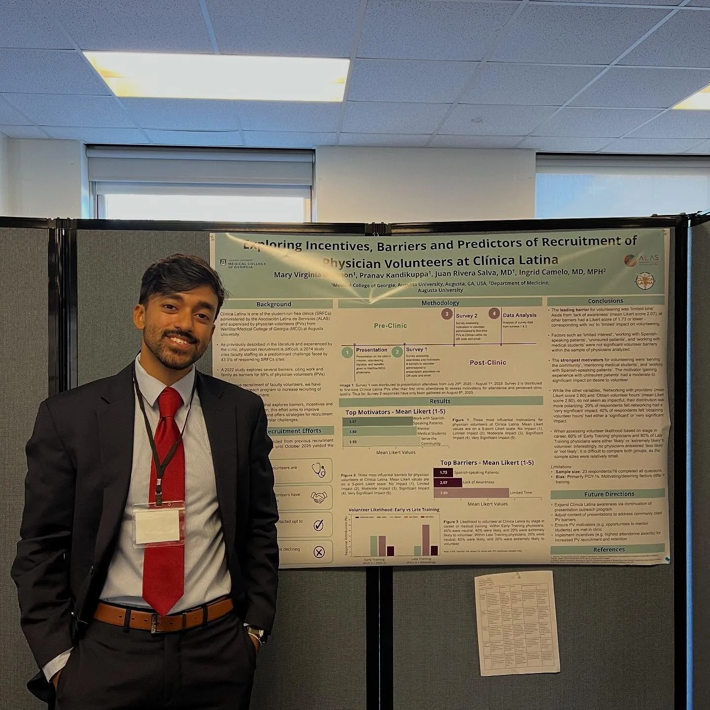 Our Physician Volunteer Coordinators, Pranav and Mary Virginia, had an amazing weekend sharing their work on big stages! 🌟 Pranav presented at the Society of Student-Run Free Clinics in Chicago 🏙️, while Mary Virginia presented at SECDerm at Wake F