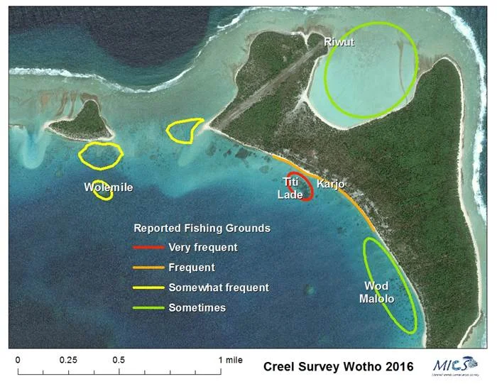 Wotho fishermen map their fishing grounds