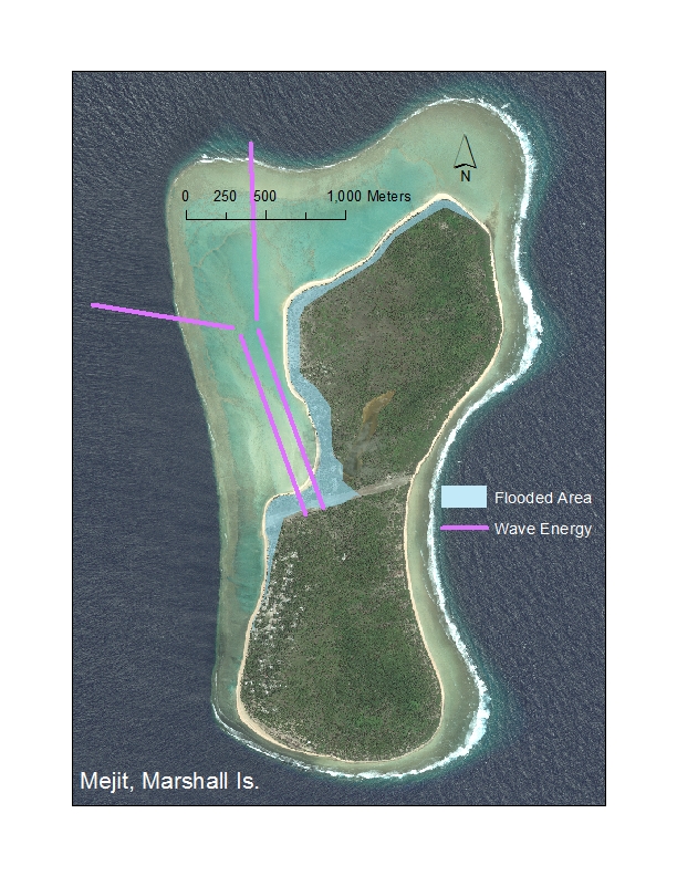 Map of the Mejit Island January 2015 Inundation