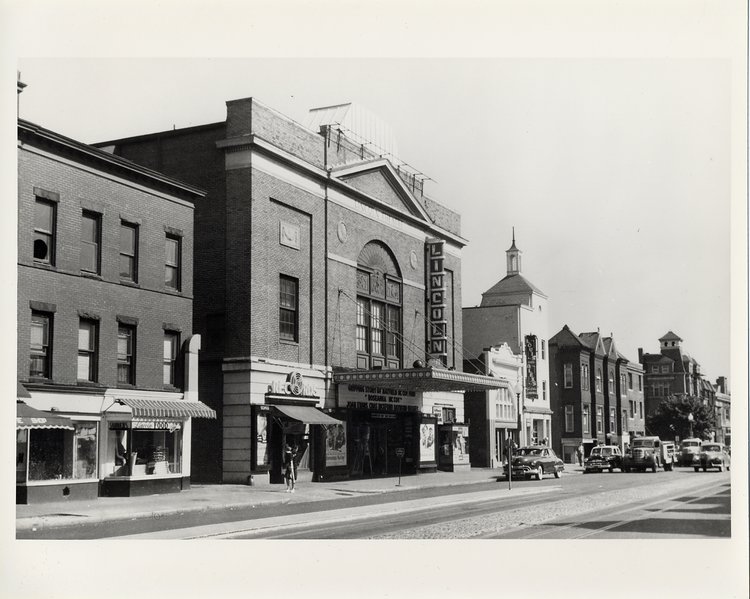  U Street in the 1950s, before Ben's opened (the white building next to the Lincoln Theater,&nbsp;  via   