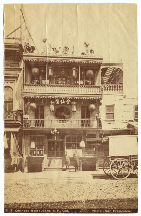  Chinese restaurant in San Francisco, c. 1875  via  