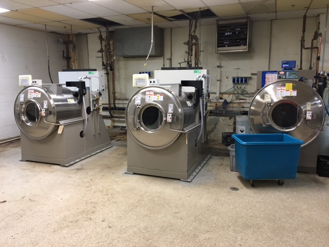 Two Milnors on the left were newly installed. The Milnor on the right had been done a few years before.