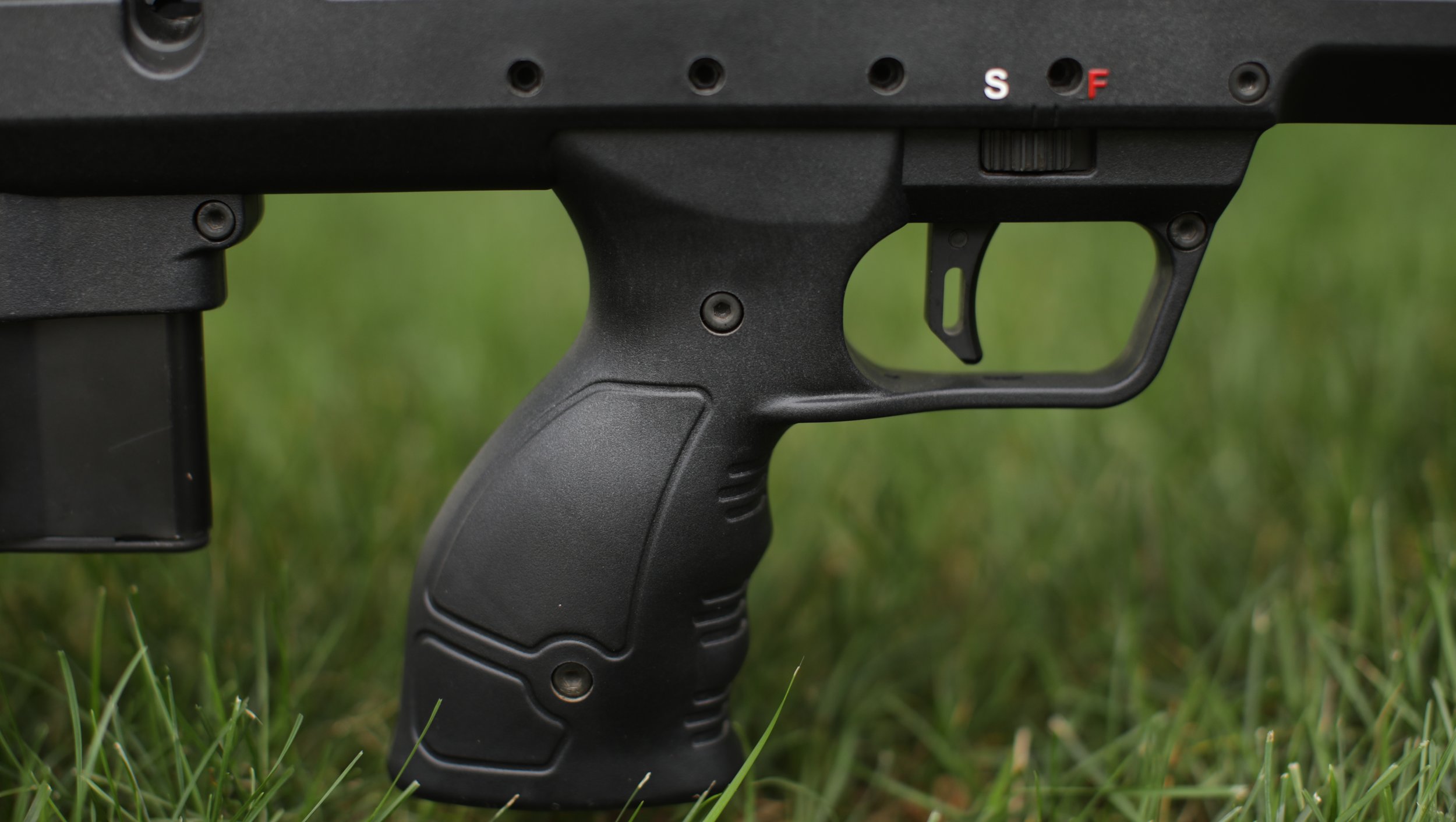 The SRS trigger is easily adjustable for both weight and creep.