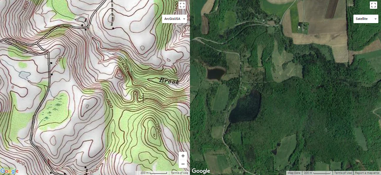 Hillmap.com's dual-screen view can be extremely helpful
