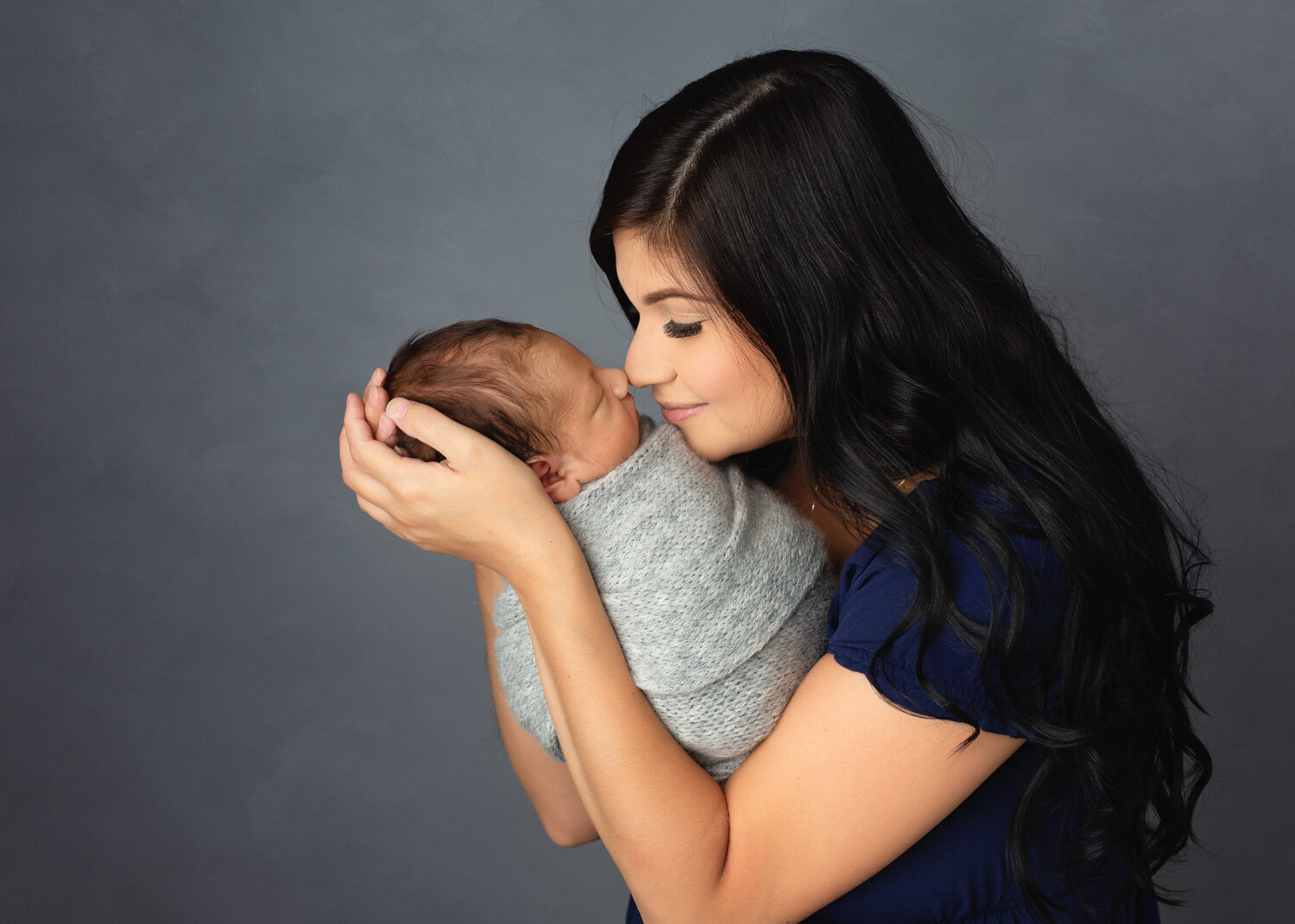  Beautiful baby boy chin on hands pose Winnipeg Newborn photography session 