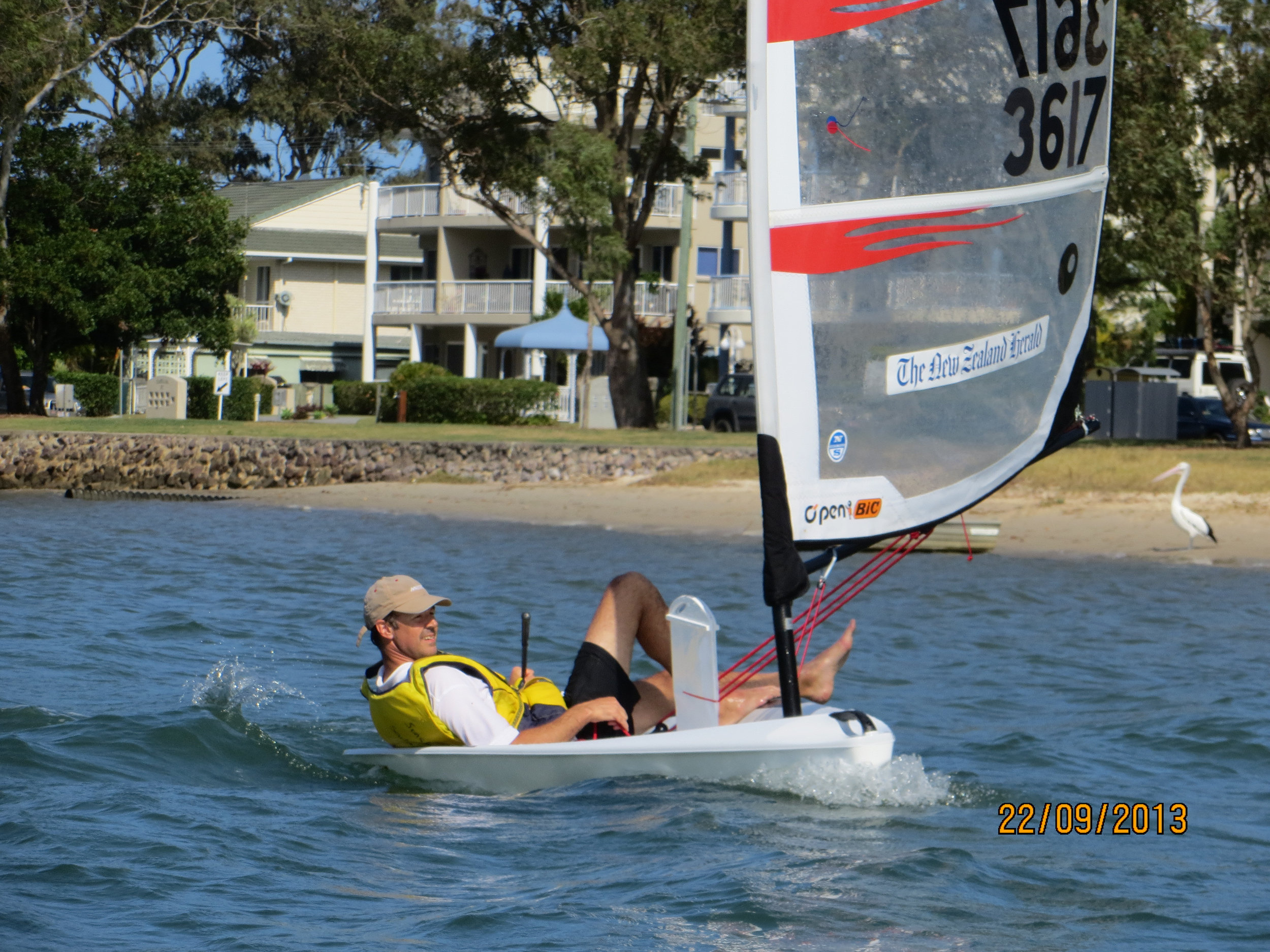 Tim Edwards relaxes on a Bic, 2014