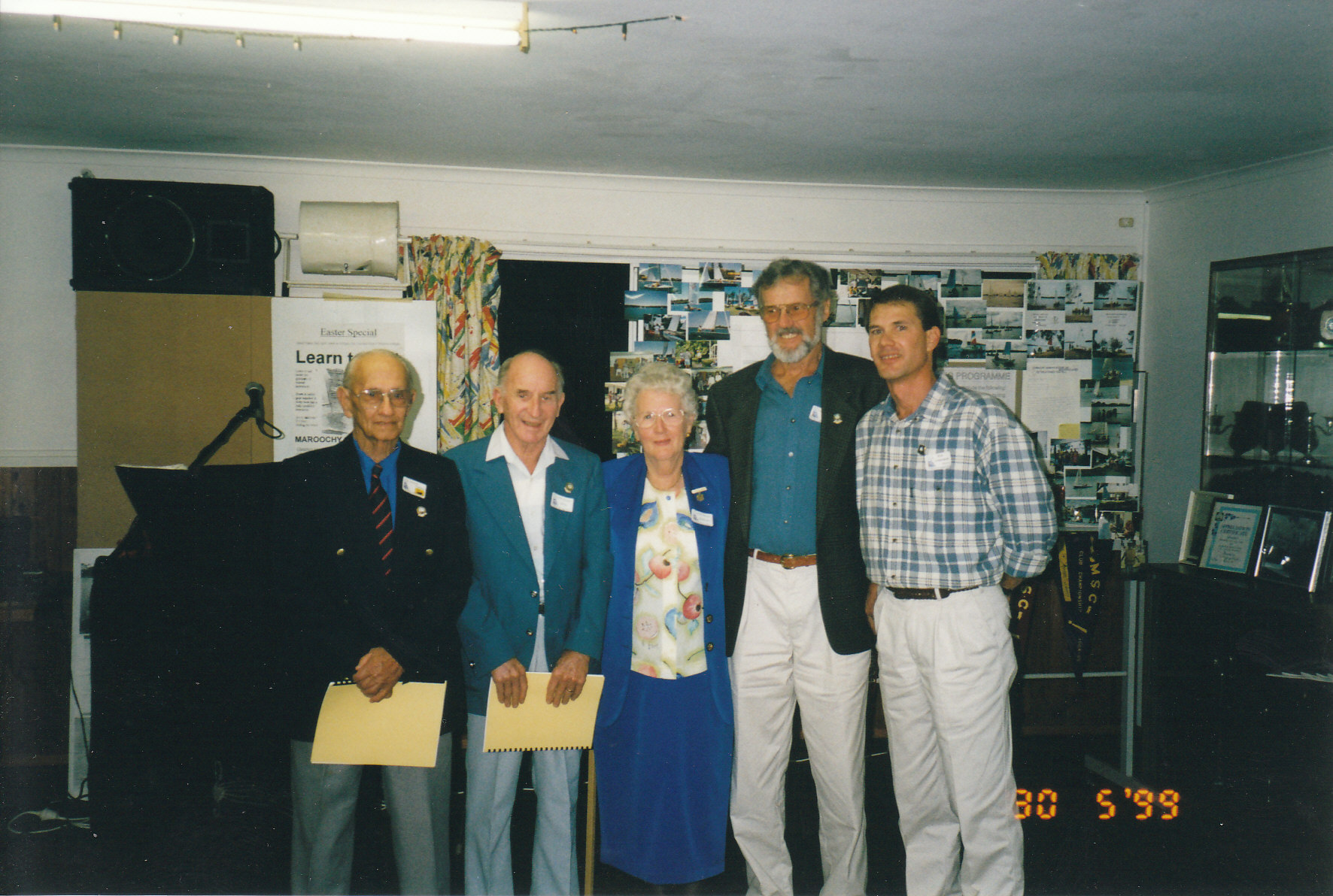 LifE Members 1999 : Charles Smith, Noel Etherton, Shirley McDonald, Fred Downes, Keith Campbell