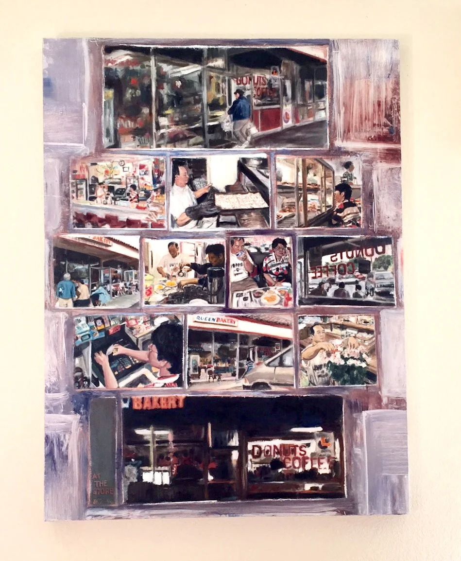 "At the Store." Oil on Canvas, 36" x 48", 1998. 