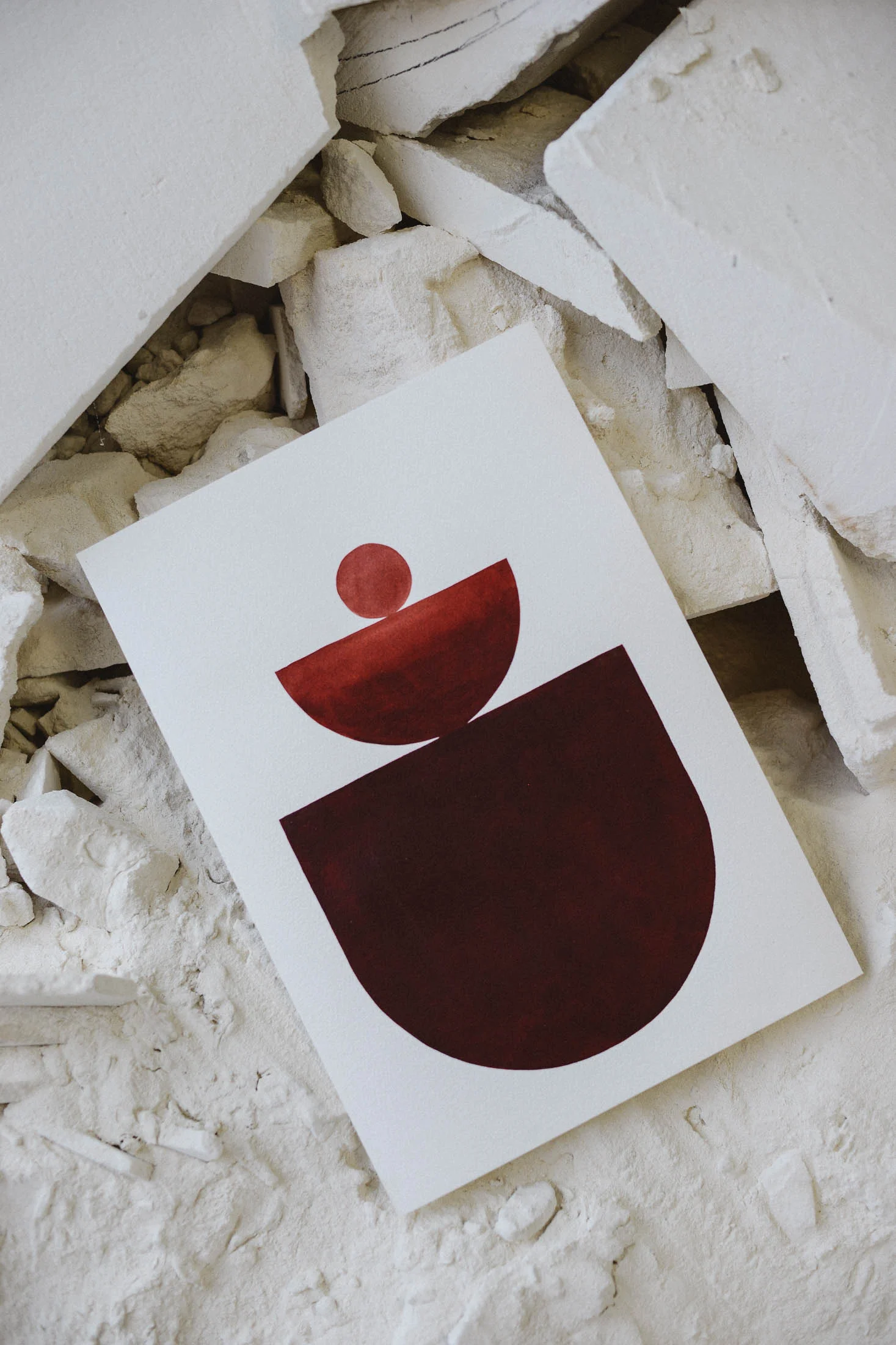 Burgundy Print by Bobby Clark