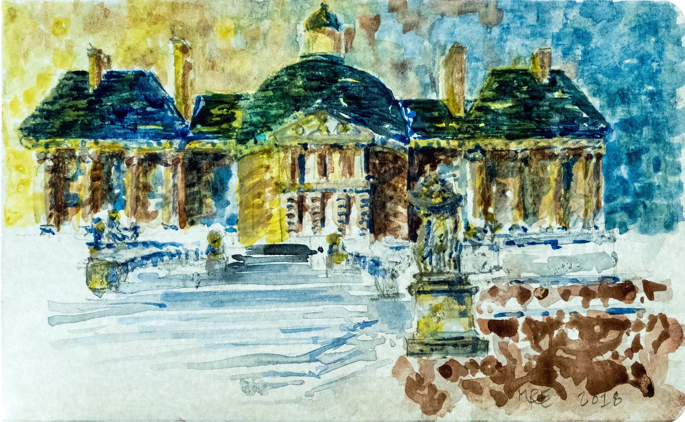 Garden Facade, Château de Vaux-le-Vicomte, Maincy [6" x 9"]