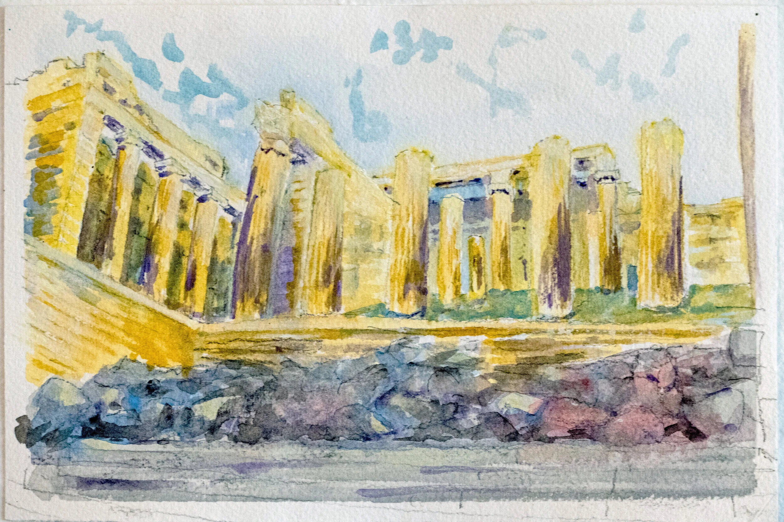 The Parthenon - View 1, Athens, Greece, 2020 [6" x 9"]