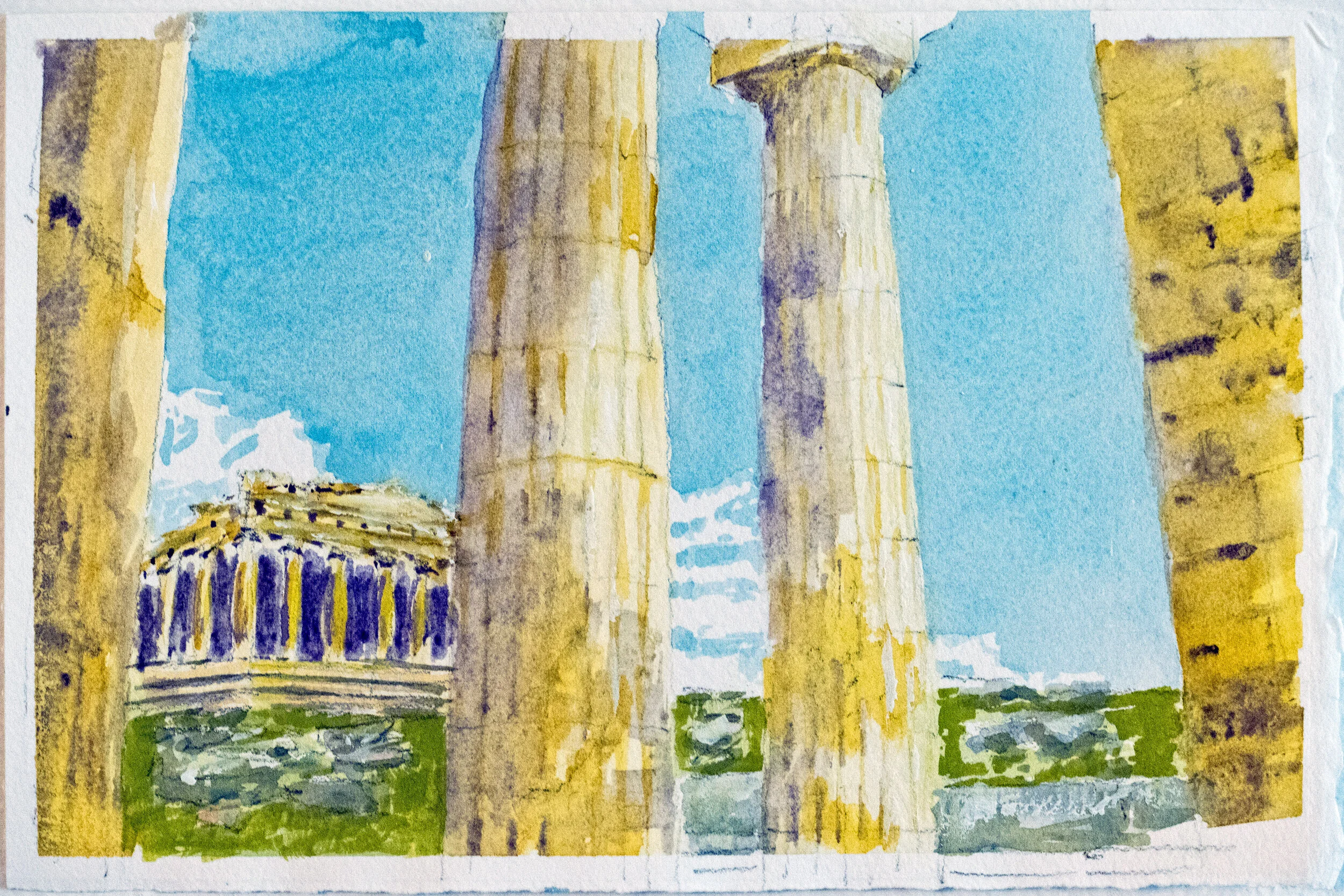 The Parthenon - View 2, Athens, Greece, 2020 [6" x 9"]